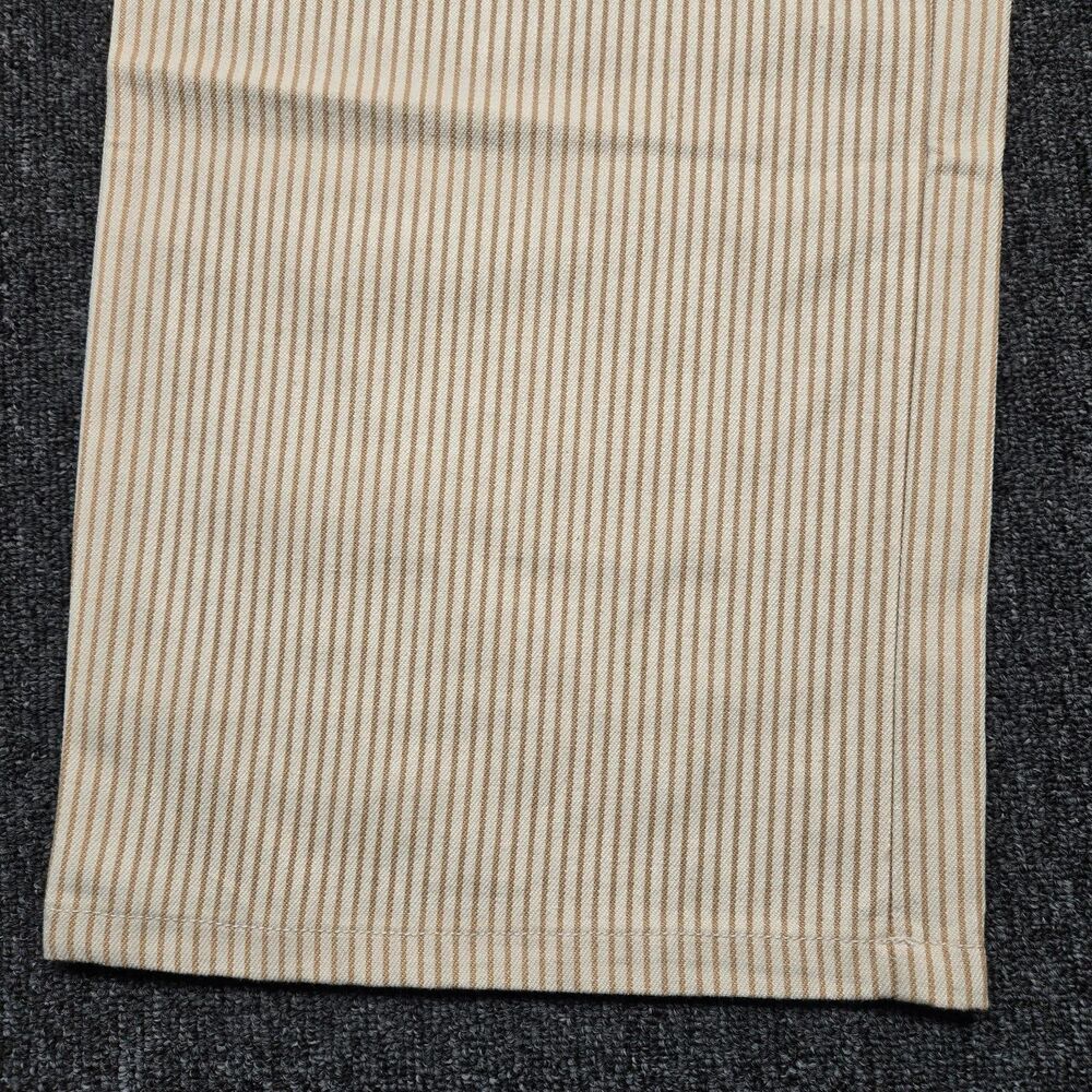 Cali 1850 Womens Pants 11 Tan Brown Striped Wide Leg High Rise Boho Juniors - Picture 9 of 16